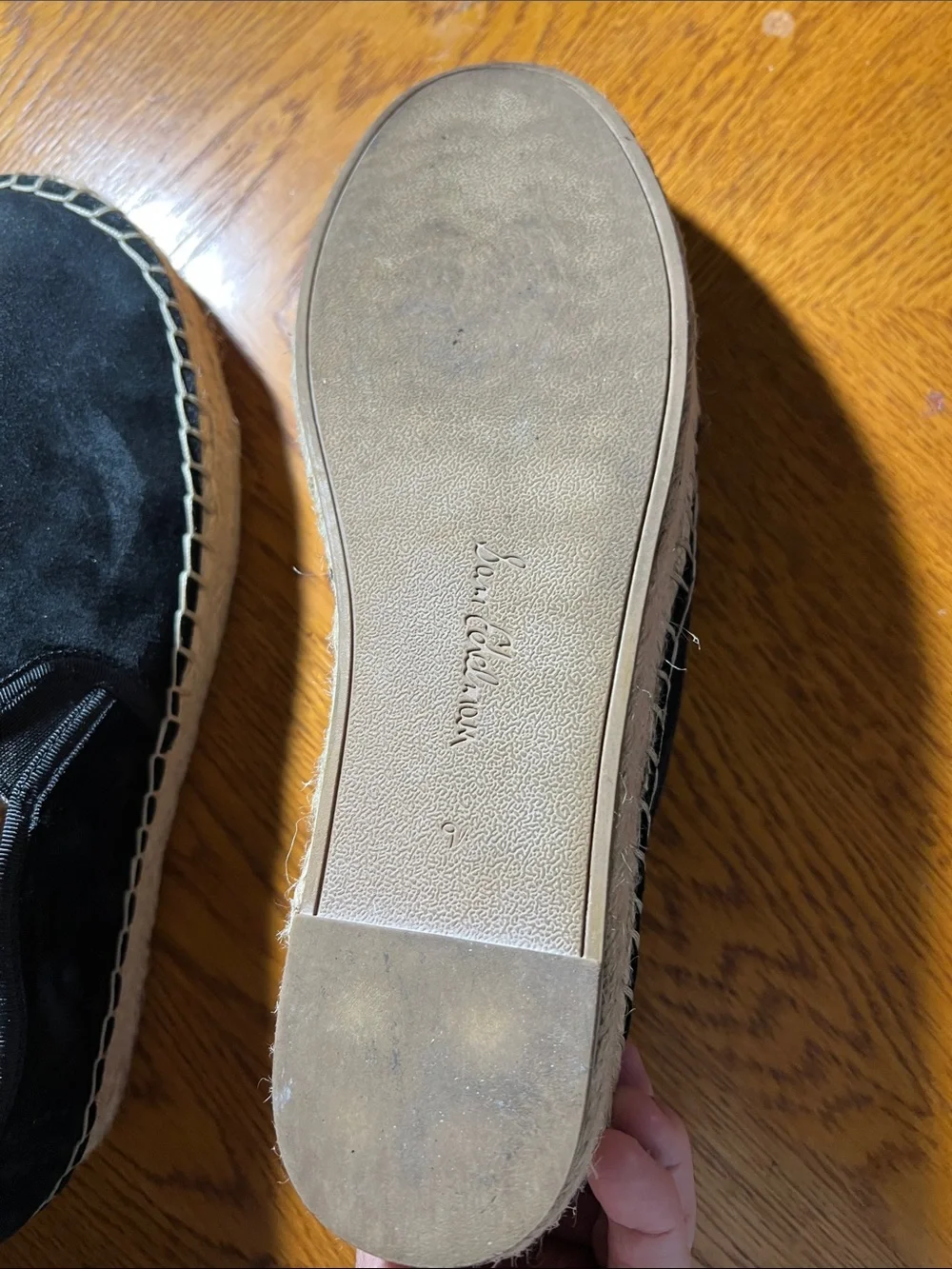 Sam Edelman Black Espadrille Slip-On Flats